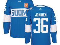 Men Team Finland #36 Jussi Jokinen 2016 World Cup of Hockey Blue Adidas Jerseys