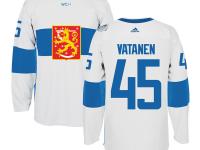 Men Team Finland #45 Sami Vatanen 2016 World Cup of Hockey White Adidas Jerseys
