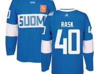 Men Team Finland #45 Tuukka Rask 2016 World Cup of Hockey Blue Adidas Jerseys