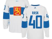 Men Team Finland #45 Tuukka Rask 2016 World Cup of Hockey White Adidas Jerseys