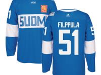 Men Team Finland #51 Valtteri Filppula 2016 World Cup of Hockey Blue Adidas Jerseys