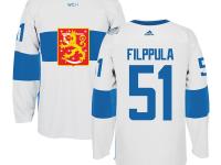 Men Team Finland #51 Valtteri Filppula 2016 World Cup of Hockey White Adidas Jerseys