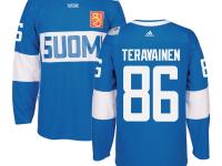 Men Team Finland #86 Teuvo Teravainen 2016 World Cup of Hockey Blue Adidas Jerseys
