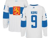 Men Team Finland #9 Mikko Koivu 2016 World Cup of Hockey White Adidas Jerseys