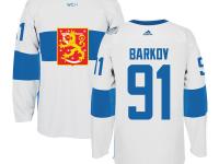 Men Team Finland #91 Aleksander Barkov 2016 World Cup of Hockey White Adidas Jerseys