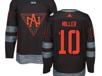 Men Team North America #10 J.T. Miller 2016 World Cup of Hockey Black Adidas Jerseys