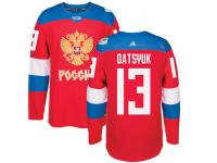 Men Team Russia #13 Pavel Datsyuk 2016 World Cup of Hockey Red Adidas Jerseys