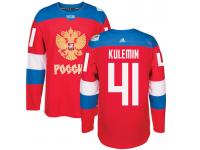 Men Team Russia #41 Nikolay Kulemin 2016 World Cup of Hockey Red Adidas Jerseys