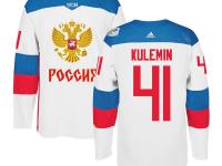Men Team Russia #41 Nikolay Kulemin 2016 World Cup of Hockey White Adidas Jerseys