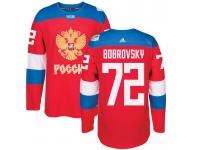 Men Team Russia #72 Seregi Bobrovsky 2016 World Cup of Hockey Red Adidas Jerseys