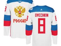 Men Team Russia #8 Alexander Ovechkin 2016 World Cup of Hockey White Adidas Jerseys