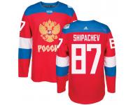 Men Team Russia #87 Vadim Shipachev 2016 World Cup of Hockey Red Adidas Jerseys