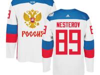 Men Team Russia #89 Nikita Nesterov 2016 World Cup of Hockey White Adidas Jerseys