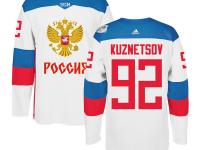 Men Team Russia #92 Evgeny Kuznetsov 2016 World Cup of Hockey White Adidas Jerseys