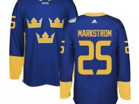 Men Team Sweden #25 Jacob Markstrom 2016 World Cup of Hockey Royal Adidas Jerseys