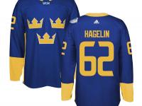 Men Team Sweden #62 Carl Hagelin 2016 World Cup of Hockey Royal Adidas Jerseys