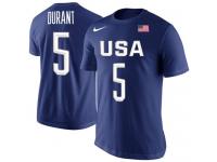 Men Team USA #5 Kevin Durant Basketball Nike Rio Replica Name & Number T-Shirt Royal