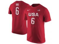 Men Team USA #6 Sue Bird Basketball Nike Name & Number T-Shirt Red