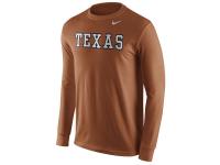 Men Texas Longhorns Nike Wordmark Long Sleeve T-Shirt - Burnt Orange