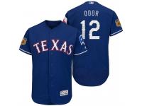 Men Texas Rangers Rougned Odor #12 Royal 2017 Spring Training Cactus League Patch Authentic Collection Flex Base Jersey