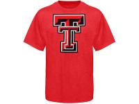 Men Texas Tech Red Raiders Big Logo Overtime Tri-Blend T-Shirt - Scarlet