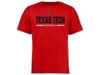 Men Texas Tech Red Raiders Custom Sport Wordmark T-Shirt - Red
