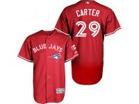Men Toronto Blue Jays Joe Carter #29 Red 2013 Canada Day Flex Base Jersey