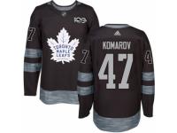 Men Toronto Maple Leafs #47 Leo Komarov Black 1917-2017 100th Anniversary Stitched NHL Jersey