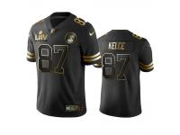 Men Travis Kelce Chiefs Black Super Bowl LIV Golden Edition Jersey