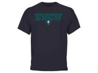 Men UNC Wilmington Seahawks Wordmark Logo T-Shirt - Navy Blue