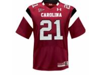 Men Under Armour South Carolina Gamecocks #21 Marcus Lattimore Red Authentic NCAA Jersey