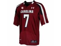 Men Under Armour South Carolina Gamecocks #7 Javedeon Clowney Red With SEC Patch Authentic NCAA Jersey