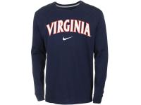Men Virginia Cavaliers Nike Wordmark Long Sleeve T-Shirt - Navy Blue