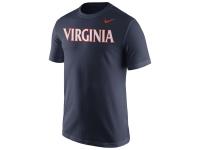 Men Virginia Cavaliers Nike Wordmark T-Shirt - Navy Blue
