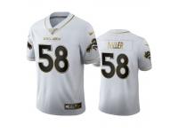 Men Von Miller Broncos White 100th Season Golden Edition Jersey