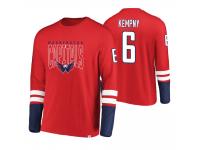 Men Washington Capitals #6 Michal Kempny Tri-Blend Red-Navy Jersey