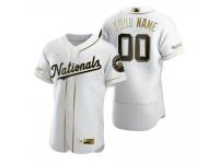 Men Washington Nationals Custom Nike White Golden Edition Jersey