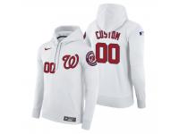 Men Washington Nationals Custom Nike White Home Hoodie