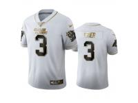 Men Will Grier Panthers White 100th Season Golden Edition Jersey