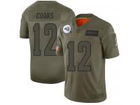 Men's #12 Limited Brandin Cooks Camo Football Jersey Los Angeles Rams 2019 Salute to Service