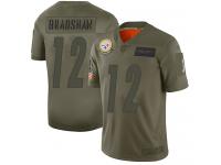 Men's #12 Limited Terry Bradshaw Camo Football Jersey Pittsburgh Steelers 2019 Salute to Service