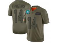 Men's #14 Limited Ryan Fitzpatrick Camo Football Jersey Miami Dolphins 2019 Salute to Service