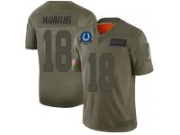 Men's #18 Limited Peyton Manning Camo Football Jersey Indianapolis Colts 2019 Salute to Service