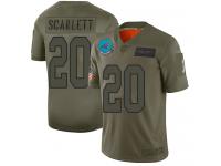 Men's #20 Limited Jordan Scarlett Camo Football Jersey Carolina Panthers 2019 Salute to Service