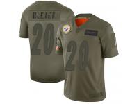 Men's #20 Limited Rocky Bleier Camo Football Jersey Pittsburgh Steelers 2019 Salute to Service