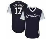 Men's 2017 Little League World Series New York Yankees #17 Matt Holliday Holliday Navy Jersey