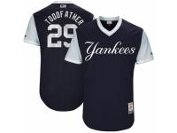 Men's 2017 Little League World Series New York Yankees #29 Todd Frazier Toddfather Navy Jersey