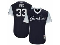 Men's 2017 Little League World Series New York Yankees #33 Greg Bird Bird Navy Jersey