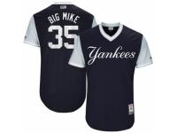 Men's 2017 Little League World Series New York Yankees #35 Michael Pineda Big Mike Navy Jersey