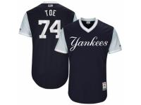 Men's 2017 Little League World Series New York Yankees #74 Ronald Torreyes Toe Navy Jersey